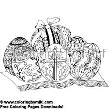 elegant easter eggs coloring page 1907 ぬり絵 塗り絵 イースターエッグ