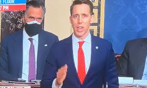 Now, though, with the bachmann boom surrendering to the perry boom, which collapsed because rick perry proved to be more of a. Mystery Solvent On Twitter Mitt Romney S Laser Beam Stare At Josh Hawley S Head Is Epic