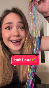 Putting 25 pieces of Tinsel in my hair!! Is it worth? (+tutorial)  #tinselhair #hairtinseltutorial #hairstyles #tinsel