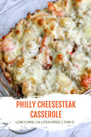 This Keto Ground Beef Philly Cheesesteak Casserole Makes An Easy Family Dinner A Beef Casserole Recipes Ground Beef Recipes For Dinner Beef Recipes For Dinner