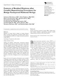 Image result for Canalith Repositioning Procedure