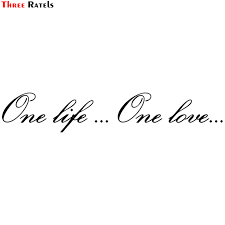 Comprar Acessorios Exteriores Three Ratels Tz 641 10 6 58cm One Life One Love 1 3 Pieces Car Stickers And Decals Auto Sticker