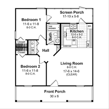 cottage style house plan 2 beds 1