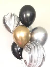 Black And White Balloons Images Black White Gold And Silver Chrome Balloons So Classic And Trendy Sure To Make A Statement Black And Gold Balloons Black And White Balloons Gold Balloons