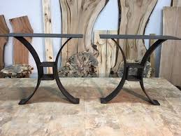 Custom Crafted Steel Dining Table Base Set Ohiowoodlands Metal Legs Dining Table Bases Table Base Dining Table