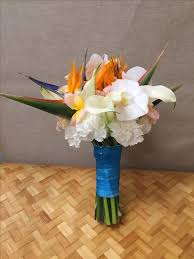 Bird Of Paradise Orchid Calla Lily Plumeria Tropical Wedding Bouquet Tropical Wedding Bouquets Wedding Bouquets Wedding Flowers