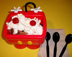 having a mickey's kitchen sink sundae