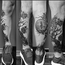 40 Tree Leg Tattoo Design Ideas For Men Rooted Ink Tree Leg Tattoo Leg Tattoos Tree Sleeve Tattoo