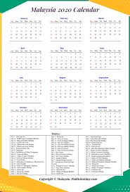 Overview of holidays and many observances in malaysia during the year 2020. Malaysia Calendar 2020 With Public Holidays