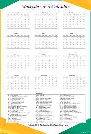 (dates in red are long weekends). Malaysia Calendar 2020 With Public Holidays