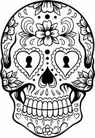 Pizza sugar skull painting by heather calderon. 18 Keyholes 29 Downright Awesome Sugar Skulls You Re Going To Love Lifestyle Skull Coloring Pages Skull Cool Coloring Pages