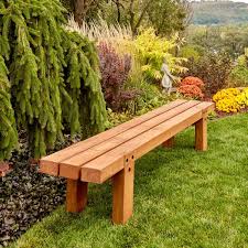The foot board is cut in half and is then used to create the sides of the bench. 40 Outdoor Woodworking Projects For Beginners The Family Handyman