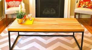 Steel Frame Butcher Block Coffee Table Knockoffdecor Com Coffee Table Coffee Table Metal Frame Wood And Metal Table