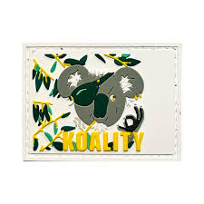 Amazon.com: Koality Koala - Funny PVC Morale Patch | Hook & Loop Backing :  Sports & Outdoors