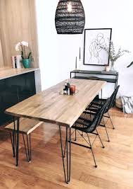 Reclaimed Wood Metal Dining Table In 2020 Metal Dining Table Apartment Dining Room Apartment Dining