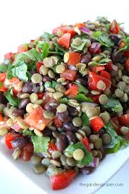 Black Bean Lentil Salad With Cumin Lime Dressing Recipe Lentil Recipes Cold Lunches Lentil Salad