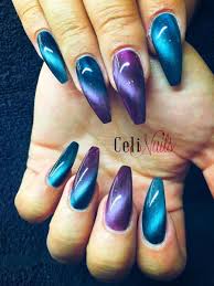 They Truly Serve Up A Pretty Dark Unicorn Vibe Cat Eye Nails Polish Eye Nail Art Cat Eye Nails