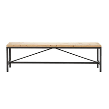 panca in metallo nero e legno massello di abete l170 long island metal noir maison du monde coussin colore