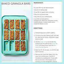 Baked Granola Bars Snack Bar Recipes Pampered Chef Recipes Granola Recipe Bars