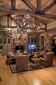 Interiors Rustic Chic Living Room Rustic House Log Homes