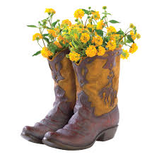 This do it yourself ceramic boot planter makes a wonderful craft for kids and a great gift for friends and family. Rain Boot Planter Small Western Cowboy Modern Planter Outdoor Sold By Case Pack Of 4 Walmart Com Walmart Com