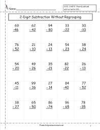 First we place numbers on top of one another so that the download the double digit subtraction worksheets. Subtraction Without Borrowing Regrouping 2 Digits Edboost Cute766