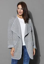 Shop exclusive offers on women's sweaters. Just Knitted Open Coat In Grey Retro Indie And Unique Fashion