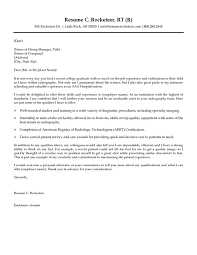 Radiologic Technologist Cover Letter Radiology Technologist Cover Letter For Resume Motivation Letter For Job