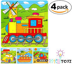 4.7 out of 5 stars. Intellitoyz Set Of 4 9 Piece Colorful Wooden Educational Transport Vehicles Jigsaw Puzzles Includes Train Tractor Car And Ship Buy Online In Bahamas At Bahamas Desertcart Com Productid 27286966