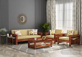 Buy refurbished / used furniture online at best price in chennai at quikrbazaar. Buy Sereta Wooden Sofa Set Honey Finish Online In India Wooden Street