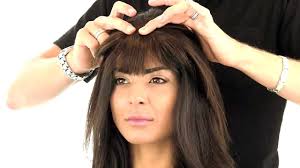 How To Do Clip In Bangs On Your Own Hair Youtube Orange butterfly leather hair clip, handmade french hair barrette.
