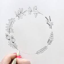 Je Suis Fan De Ces Couronnes De Fleurs Pour Decorer Mon Bujo Caligraphie Griffonnages Idees De Journal