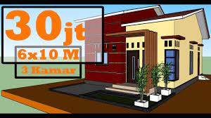 Desain tampak rumah minimalis 6x10. Desain Rumah Minimalis Sederhana 6x10 Meter 3 Kamar Mzu Official Youtube