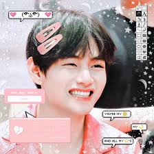 Kim Taehyung Cute Pink Messy Icon Cute Themes V Cute Bts Aesthetic Pictures