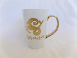 Large Capricorn Zodiac Astrological Birthday Sign Mug Gold White Mug Capricorn Mug Large Drinking Mug Zodiac Mug Kitchen Decor Mugs Zodiac Capricorn Capricorn
