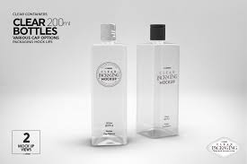 Clear 200ml Pet Bottles Mockup Bottle Mockup Pet Bottle Bottle Packaging