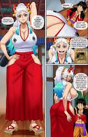 one piece, beast pirates, monkey d luffy, yamato (one piece), pinkpawg - Rule  34 World