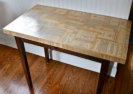 One Lucky Day Decoupage Table Top Decoupage Table Decoupage Furniture Decoupage Desk