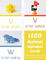 Kids Alphabet Cards Lego Style B Inspired Mama Lego For Kids Alphabet For Kids Lego Activities
