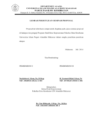 Contoh halaman pengesahan proposal penelitian. Contoh Lembar Pengesahan Proposal Penelitian Lukisan