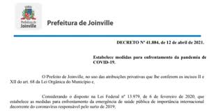 It was first identified in december 2019 in wuhan,. Decreto 41 884 Define Regras Para Enfrentamento A Covid 19 Em Joinville Ate 19 De Abril