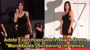 Though adèle exarchopoulos has opted mainly for black and white looks this season, her choices have been anything but safe. Adele Exarchopoulos In Black Dress Mandibules Screening In Venice Youtube