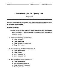 The 'percy jackson' book series is a pentalogy of fantasy adventure novels based on greek mythology. Percy Jackson The Lightning Thief Quiz Chap 6 10 By Empathyqueen