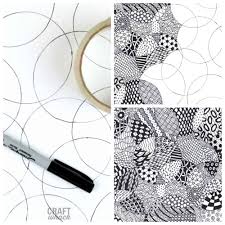 Trace the dashed lines, add circles on the ends and draw angled lines inside. Totally Easy Zentangle With A Simple Step By Step Guide 2021 Craftwhack