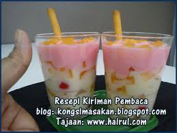 Hai semua, sis nak kongsikan lagi resipi membuat air koktail yang sedap sangat. Resepi Air Cocktail Buah Buahan