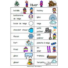 Mots Etiquettes D Hiver Core French Alphabet Worksheets Free Alphabet Worksheets
