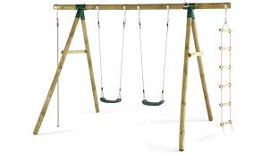 Buy Plum Gibbon Wooden Garden Swing Set Swings Argos In 2020 Wooden Swing Set Wooden Garden Swing Wooden Swings