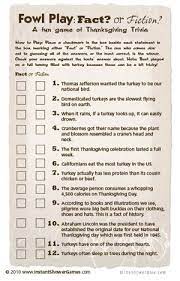 Buzzfeed staff the more wrong answers. Thanksgiving Fowl Play Fact Or Fiction Free Printable Game Thanksgiving Facts Thanksgiving Activities Thanksgiving Games