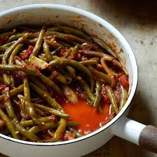 Braised Green Beans With Tomatoes And Garlic Braised Greens Green Beans Wine Recipes