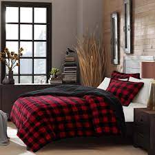 Buffalo Plaid Sherpa Comforter Set Comforter Set Double Queen Comforter Sets Comforters Boy Bedroom Design